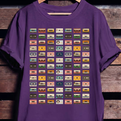 Retro Cassette Tapes Grid Tee