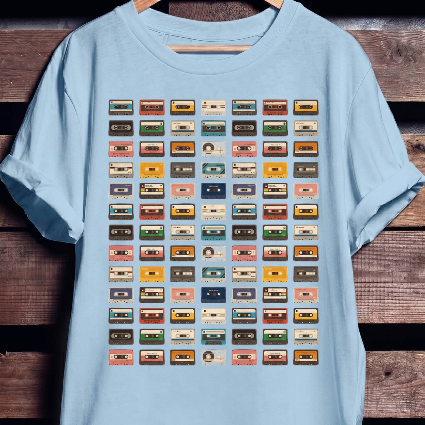 Retro Cassette Tapes Grid Tee