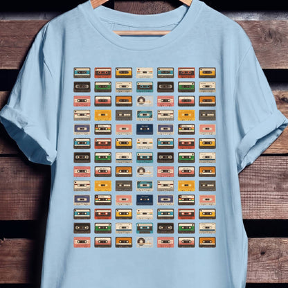 Retro Cassette Tapes Grid Tee