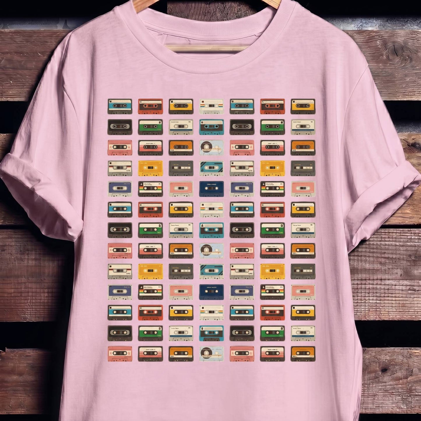 Retro Cassette Tapes Grid Tee