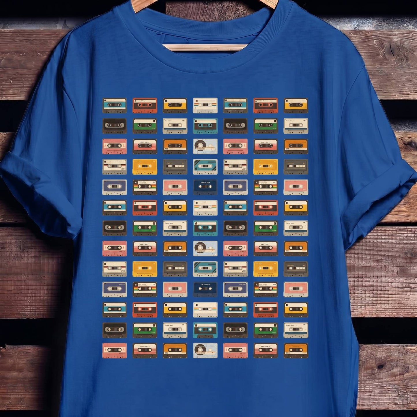 Retro Cassette Tapes Grid Tee