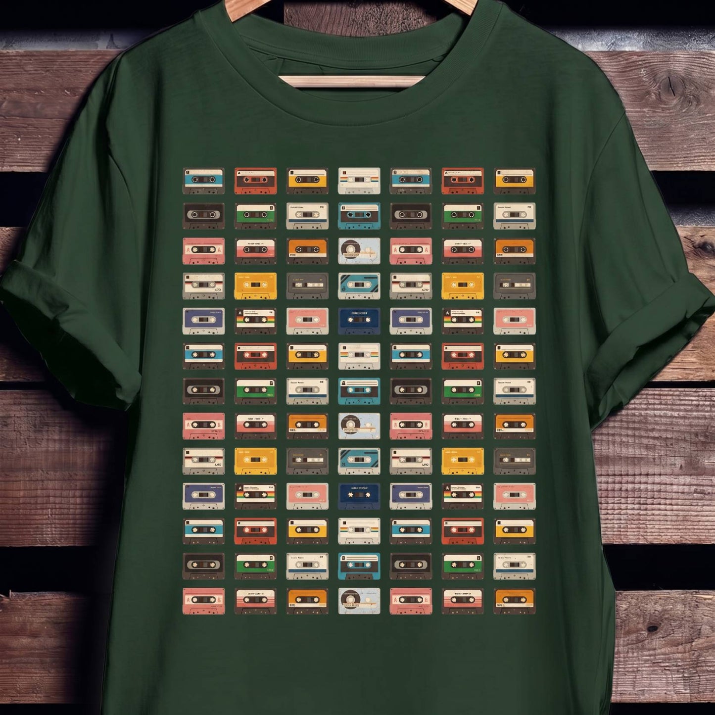 Retro Cassette Tapes Grid Tee
