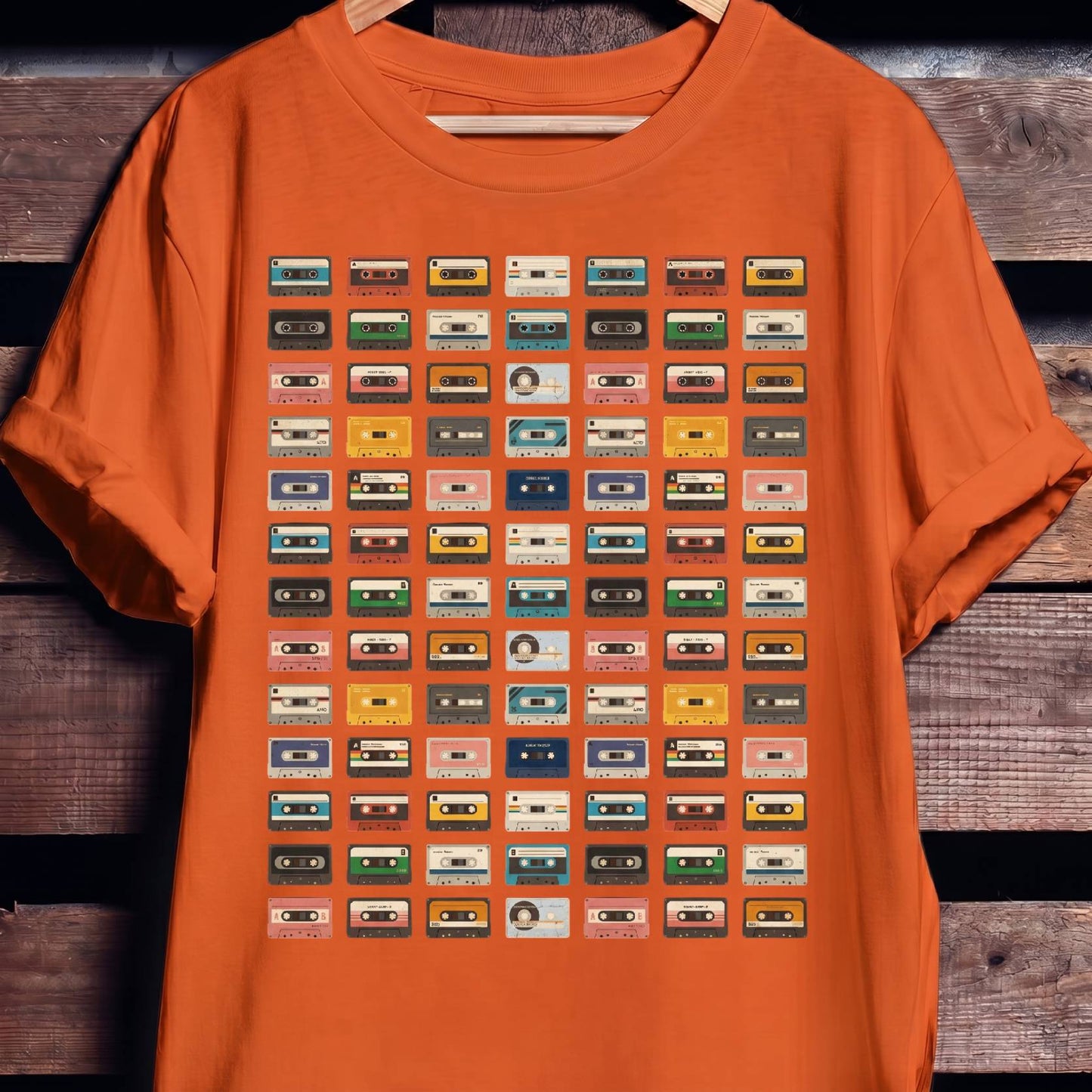 Retro Cassette Tapes Grid Tee