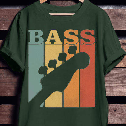 Retro 70s Bass Headstock Tee - The Music Frontiers
