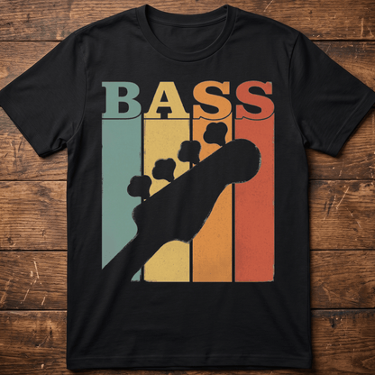 Retro 70s Bass Headstock Tee - The Music Frontiers