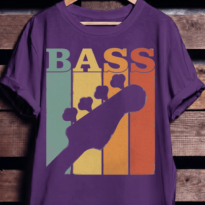 Retro 70s Bass Headstock Tee - The Music Frontiers