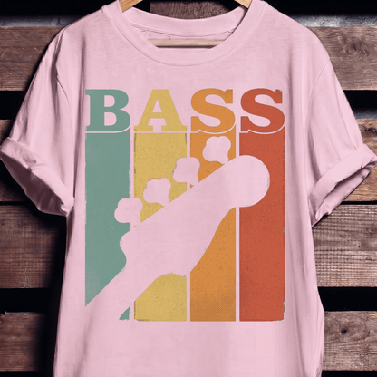 Retro 70s Bass Headstock Tee - The Music Frontiers