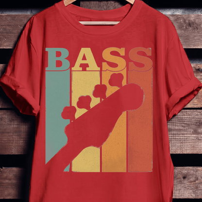Retro 70s Bass Headstock Tee - The Music Frontiers