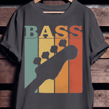 Retro 70s Bass Headstock Tee - The Music Frontiers