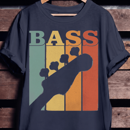 Retro 70s Bass Headstock Tee - The Music Frontiers