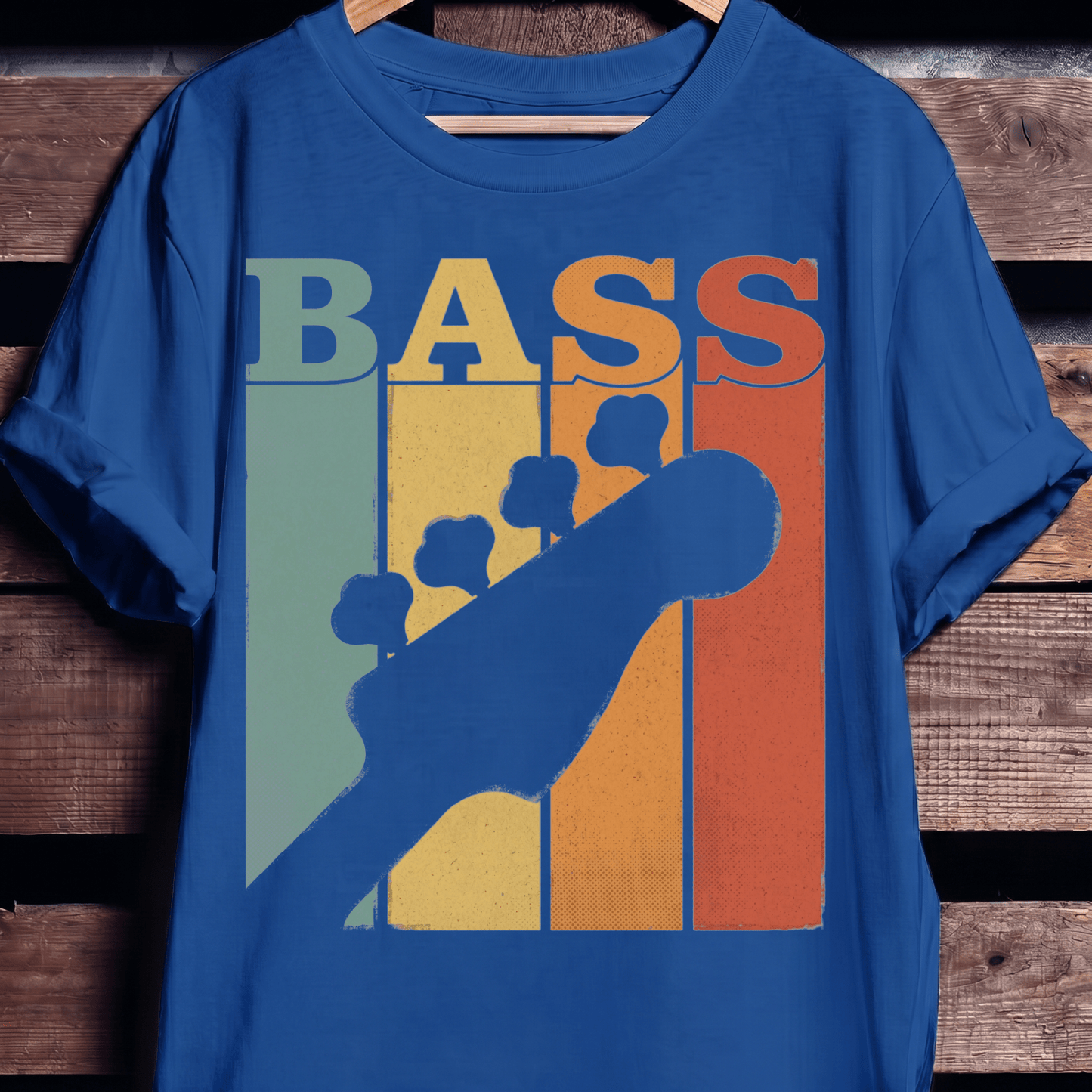 Retro 70s Bass Headstock Tee - The Music Frontiers
