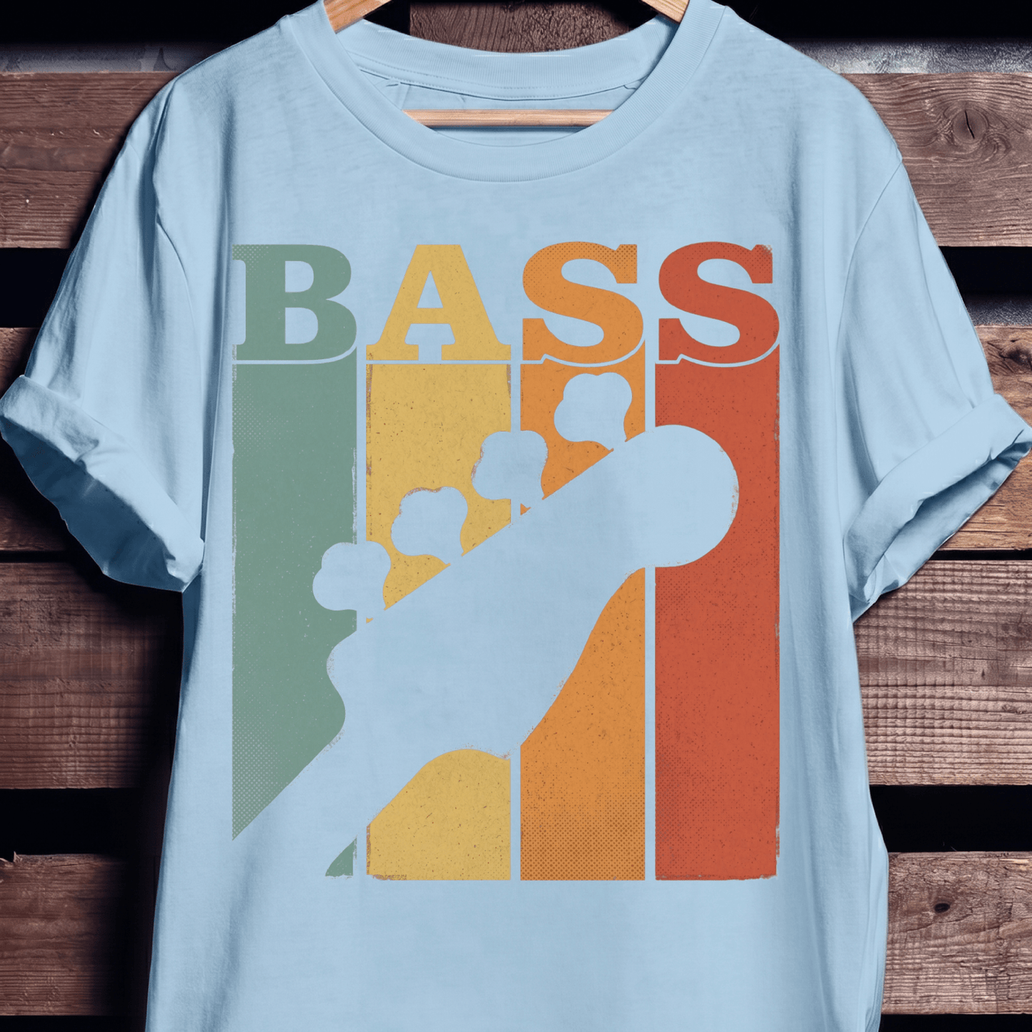 Retro 70s Bass Headstock Tee - The Music Frontiers
