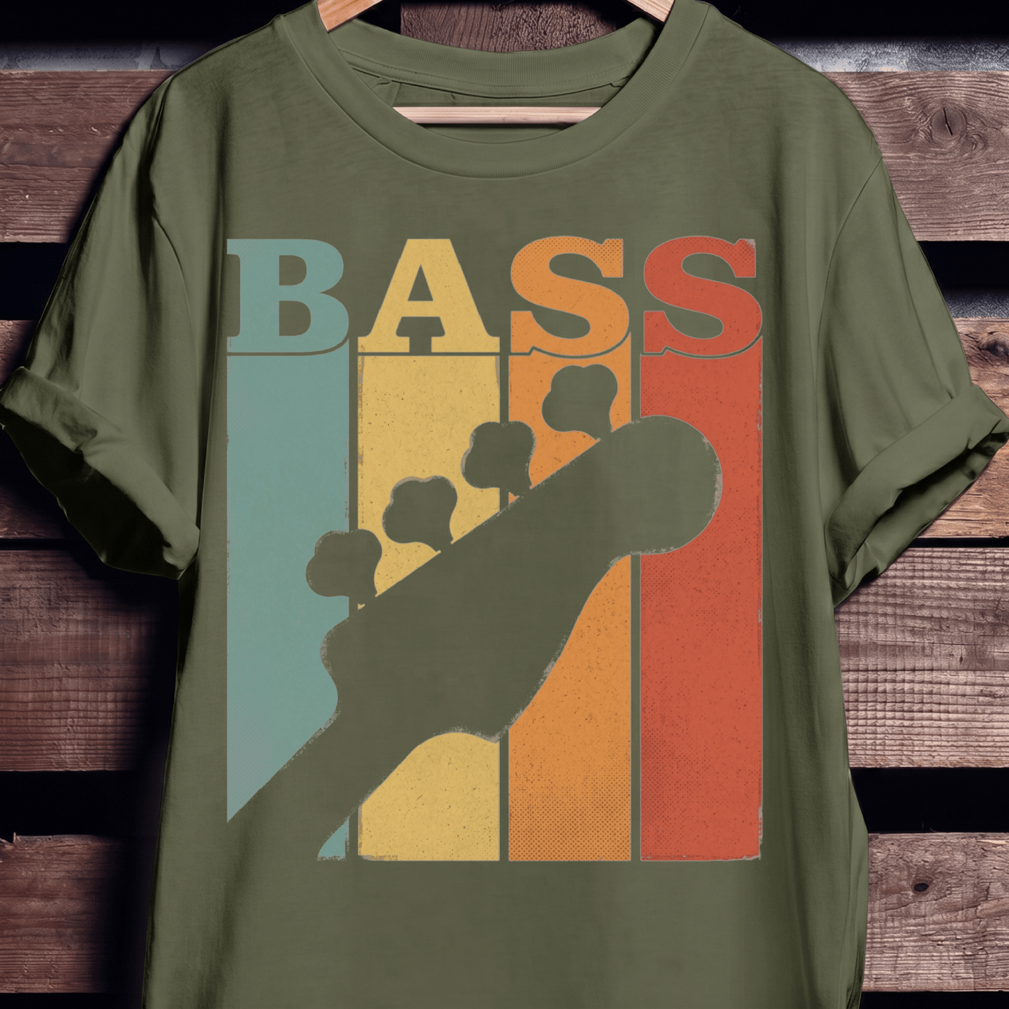 Retro 70s Bass Headstock Tee - The Music Frontiers