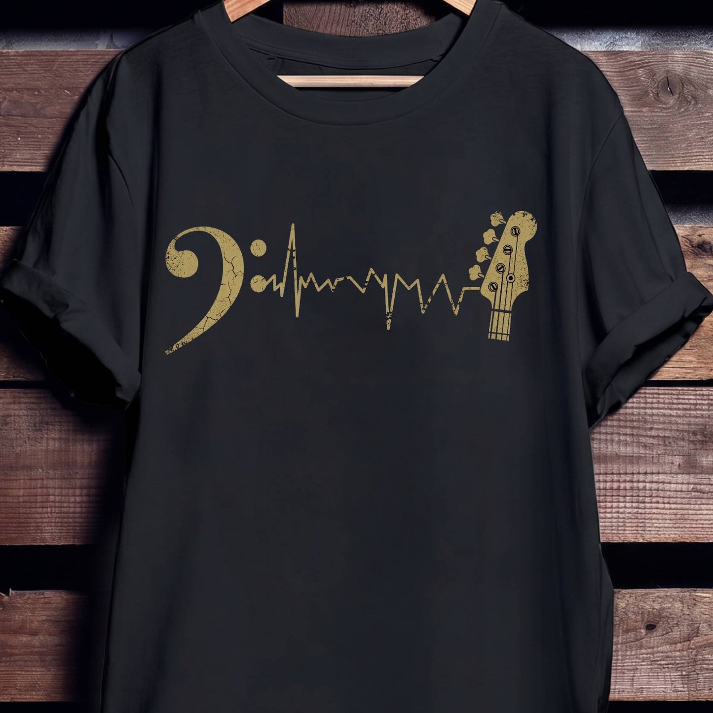 Retro Bass Clef EKG T-Shirt - Unisex Standard T-Shirt