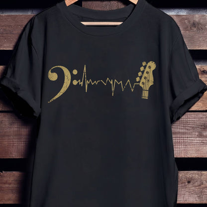 Retro Bass Clef EKG T-Shirt - Unisex Standard T-Shirt