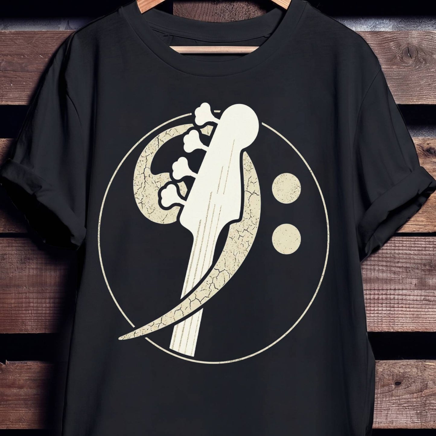 Retro Bass Headstock Symbol T-Shirt - Unisex Standard T-Shirt