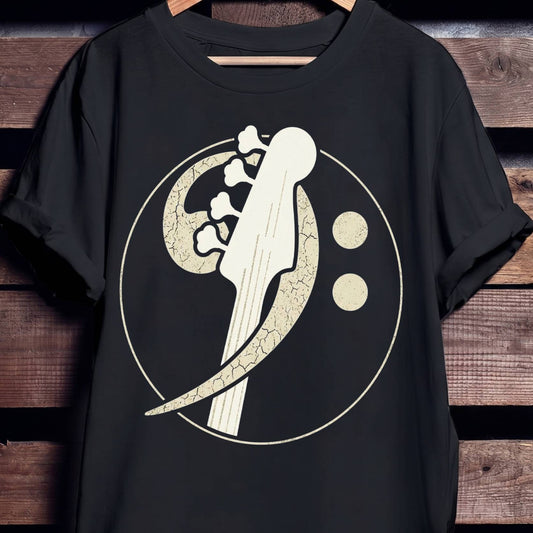 Retro Bass Headstock Symbol T-Shirt - Unisex Standard T-Shirt