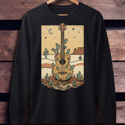 Retro Desert Acoustic Bass Tee - Unisex Standard Long Sleeve