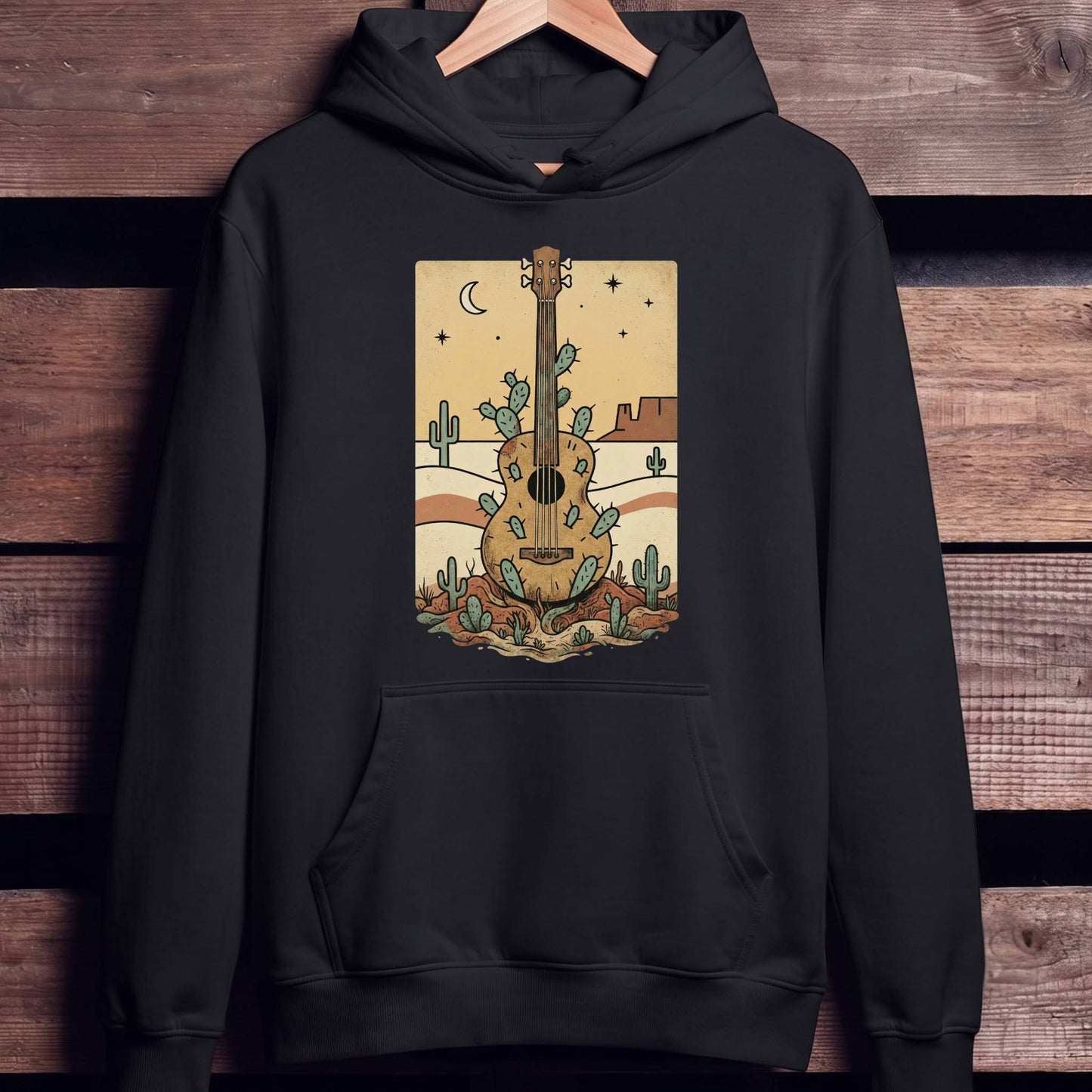 Retro Desert Acoustic Bass Tee - Unisex Standard Hoodie