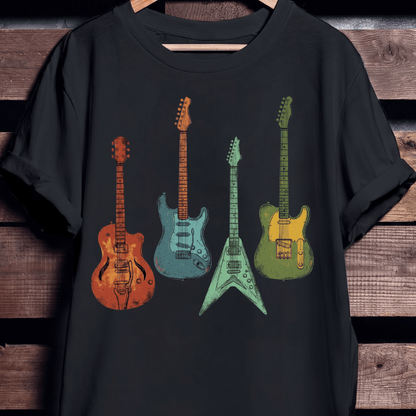 Retro Electric Guitar Collection Tee - The Music Frontiers
