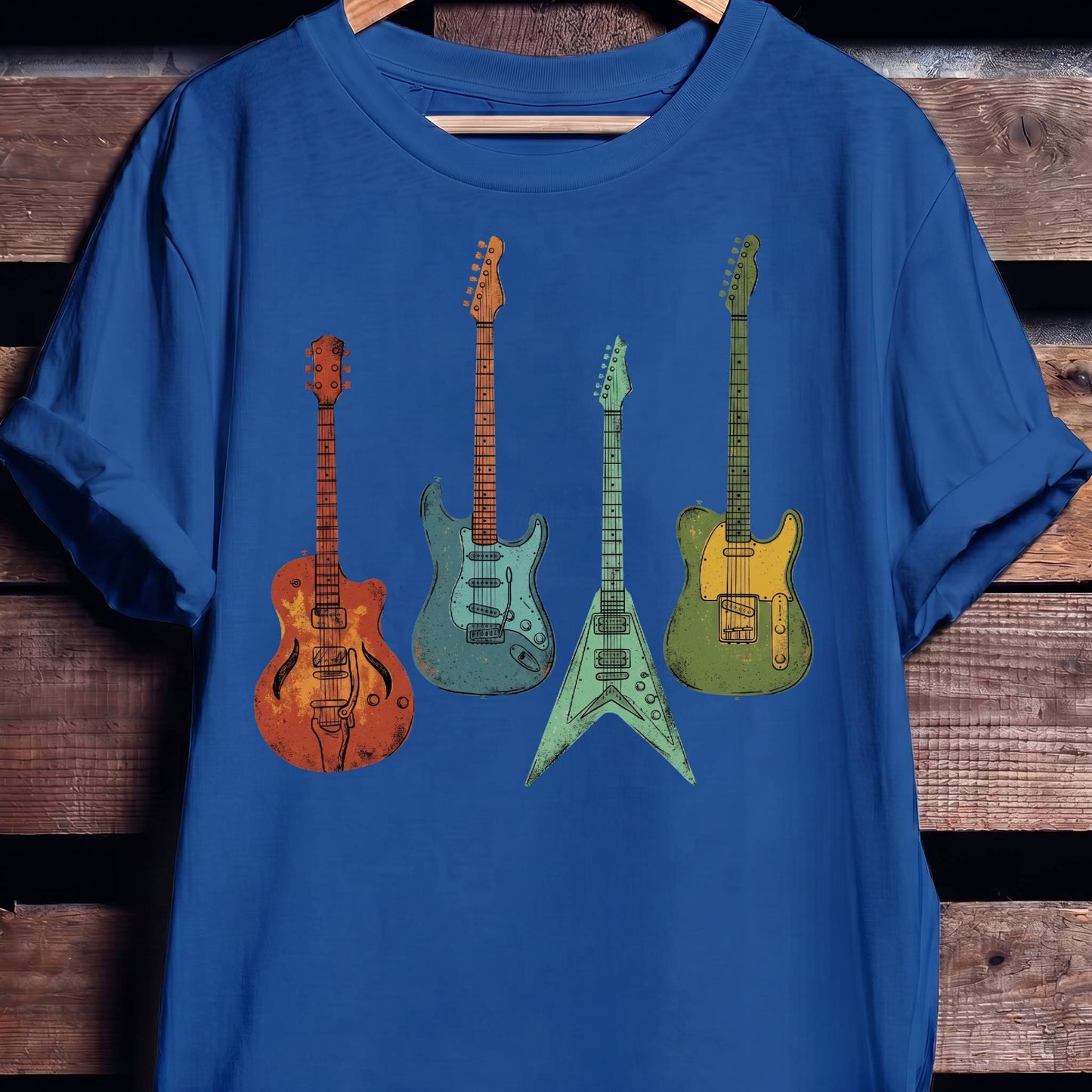 Retro Electric Guitar Collection Tee - The Music Frontiers
