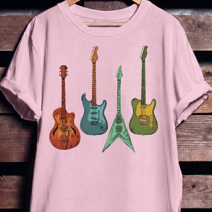 Retro Electric Guitar Collection Tee - The Music Frontiers