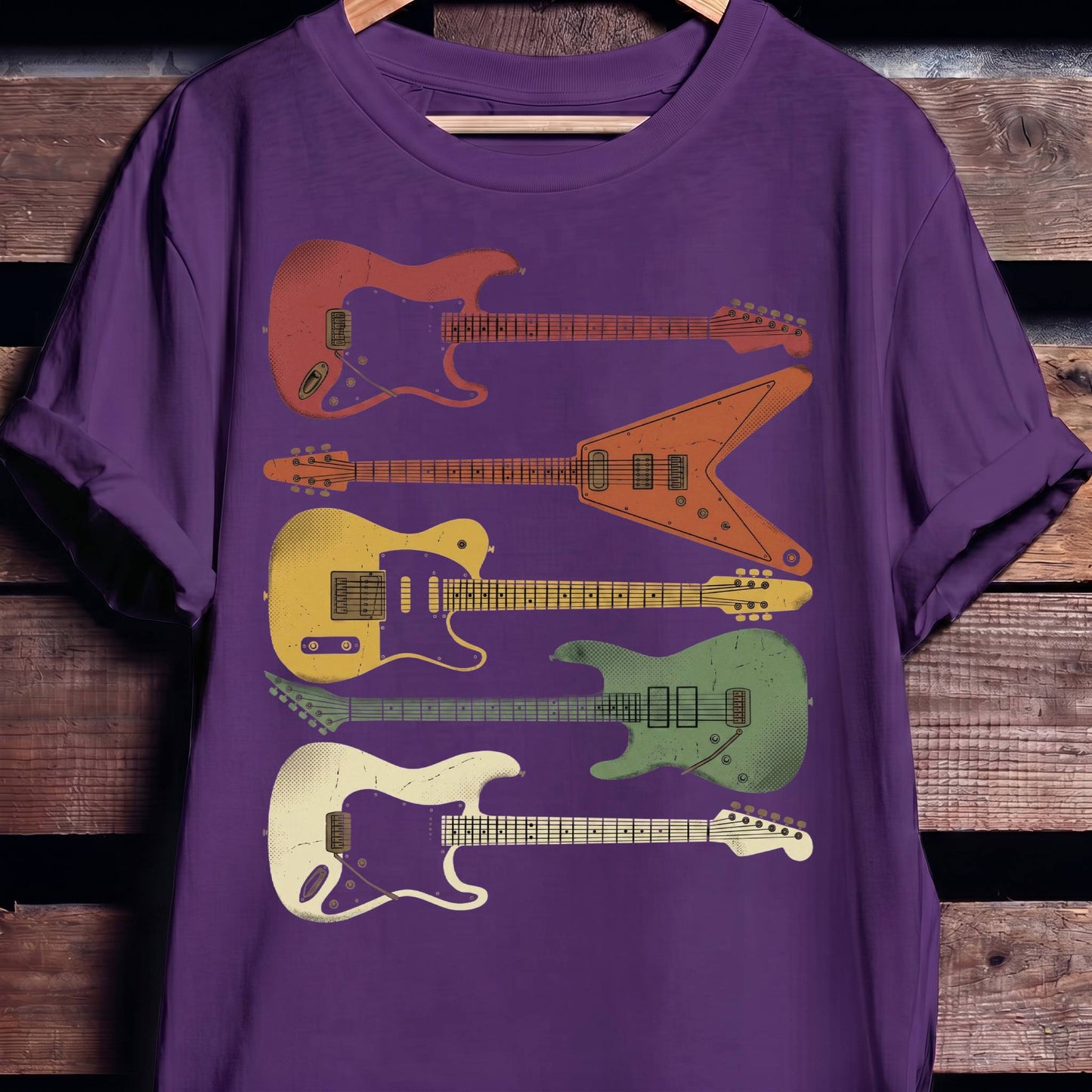 Retro Electric Guitars Collection Tee - The Music Frontiers