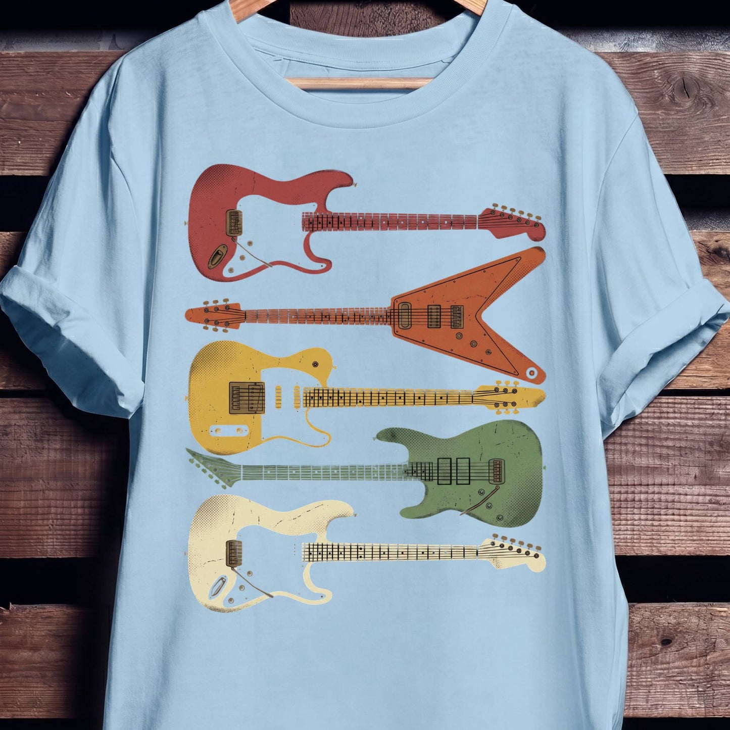 Retro Electric Guitars Collection Tee - The Music Frontiers