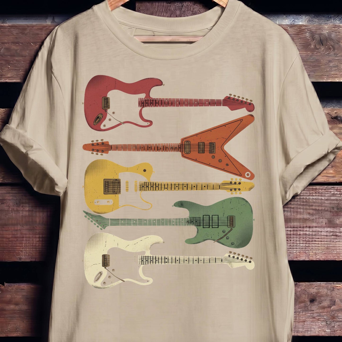 Retro Electric Guitars Collection Tee - The Music Frontiers