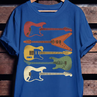 Retro Electric Guitars Collection Tee - The Music Frontiers