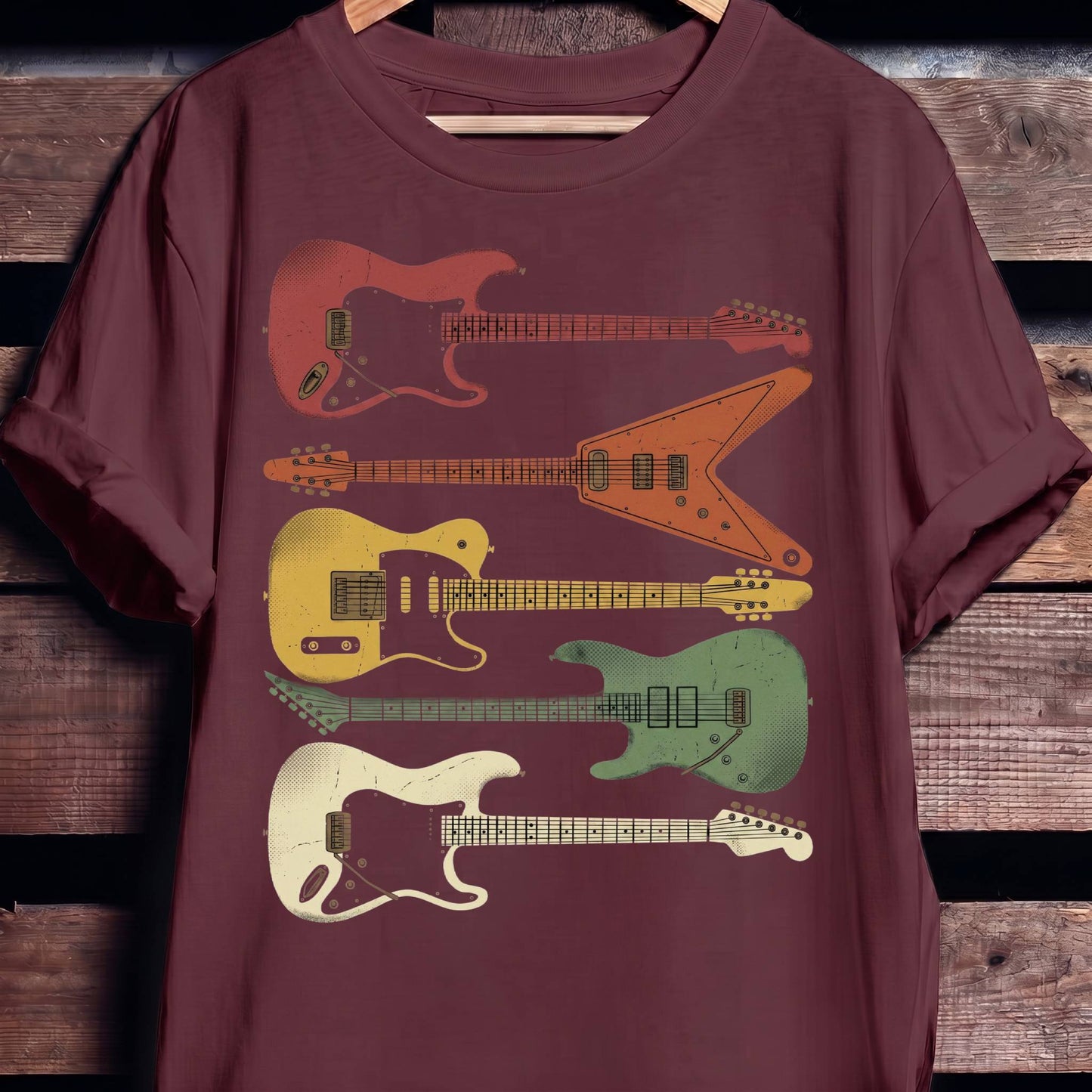 Retro Electric Guitars Collection Tee - The Music Frontiers