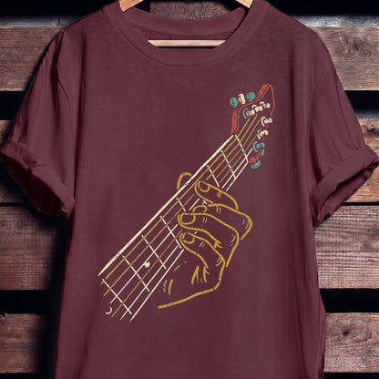 Retro Fretboard Bass Guitarist Tee - The Music Frontiers