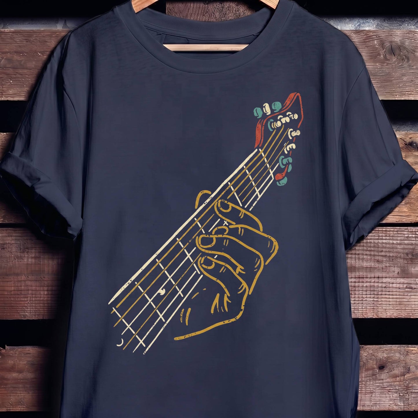 Retro Fretboard Bass Guitarist Tee - The Music Frontiers