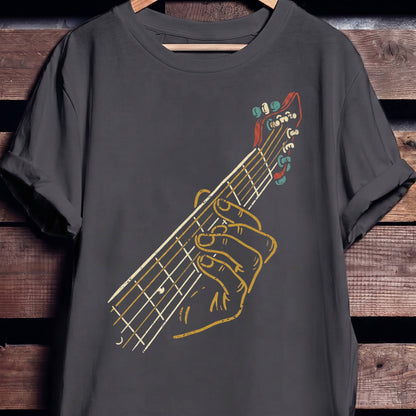 Retro Fretboard Bass Guitarist Tee - The Music Frontiers