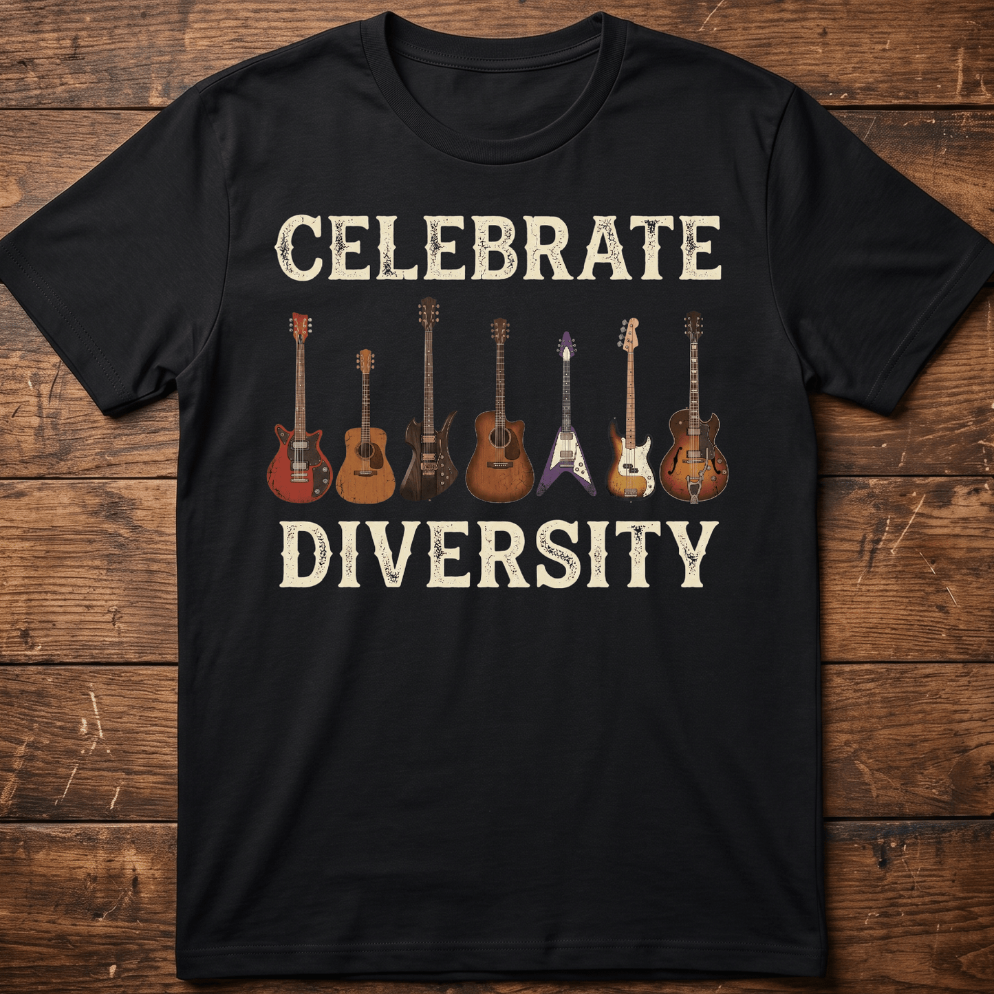 Retro Guitarist Diversity T-shirt - Aesthetic Music Lover Gift Tee - The Music Frontiers