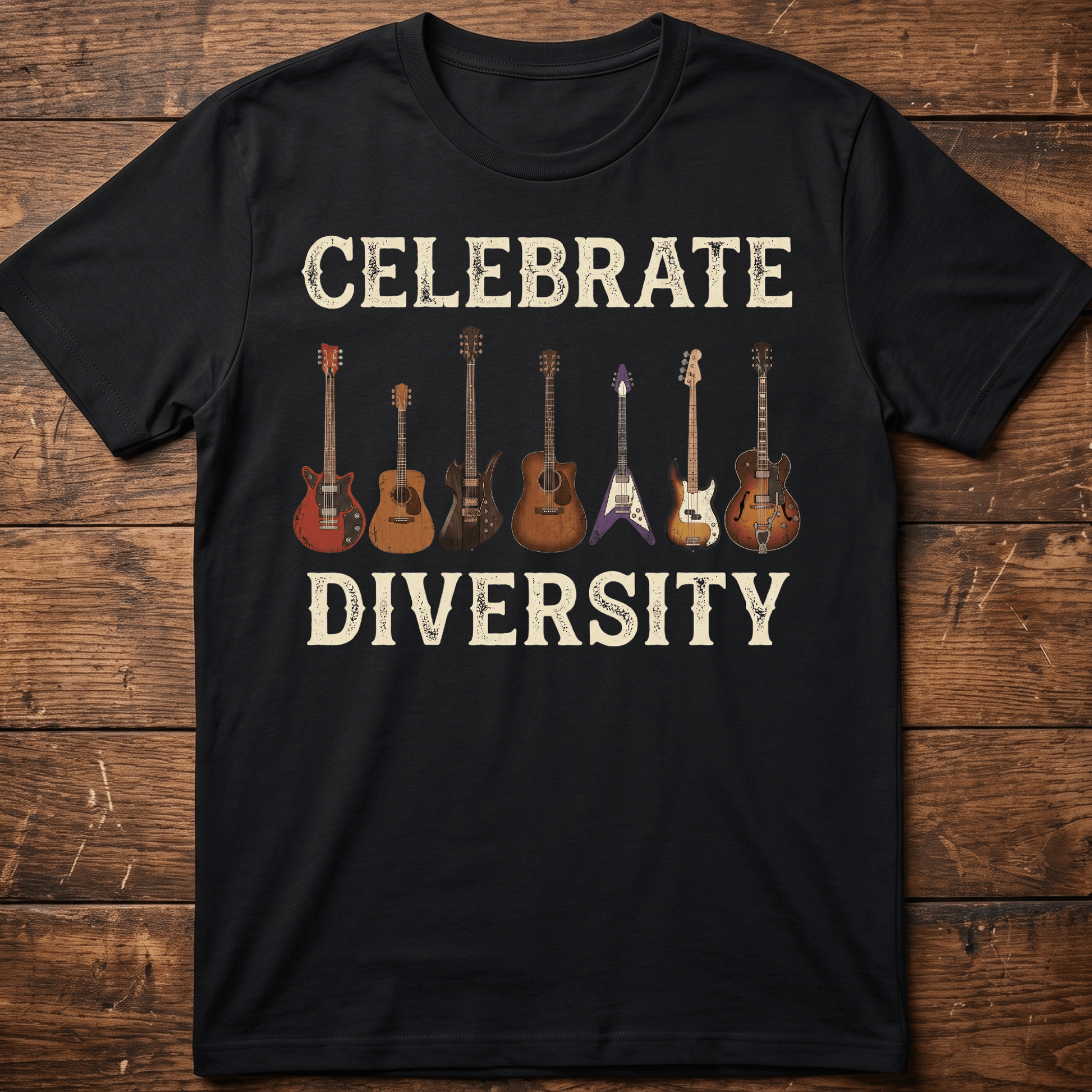 Retro Guitarist Diversity T-shirt - Aesthetic Music Lover Gift Tee - The Music Frontiers