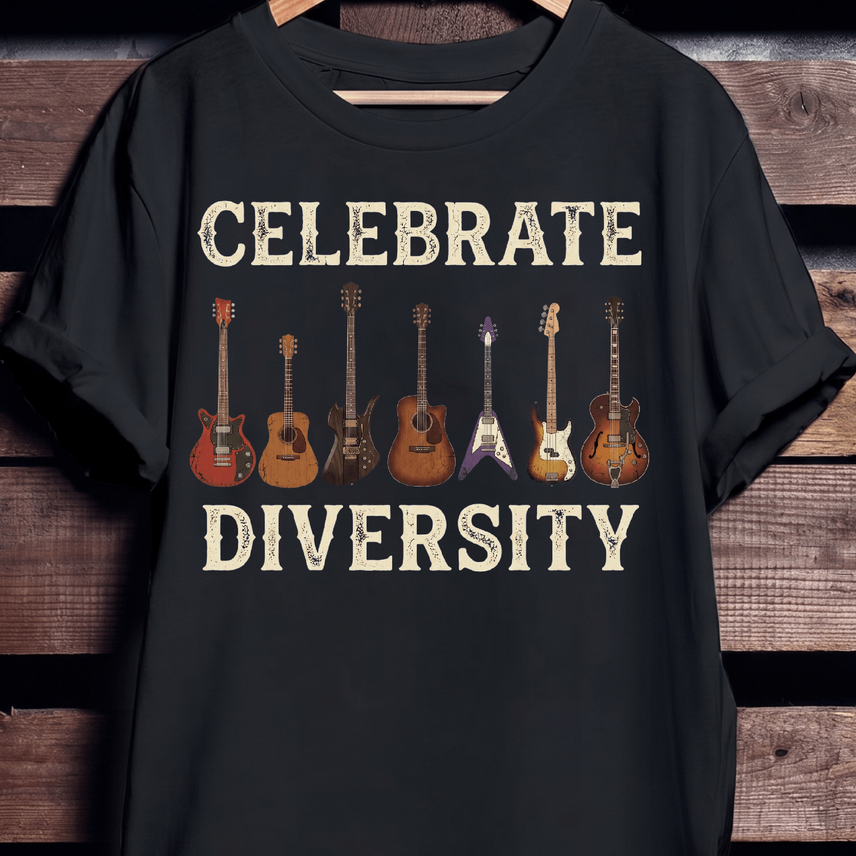 Retro Guitarist Diversity T-shirt - Aesthetic Music Lover Gift Tee - The Music Frontiers