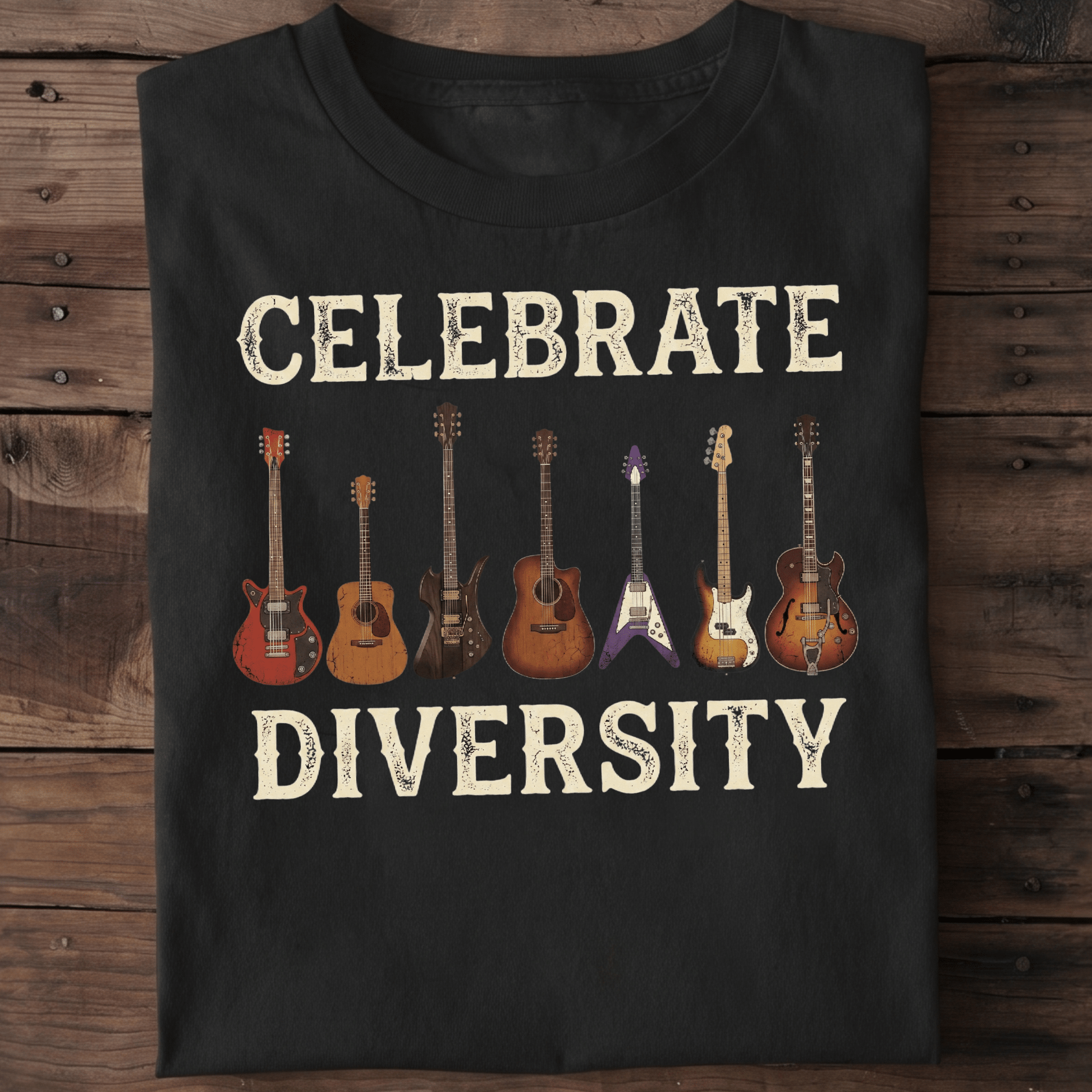 Retro Guitarist Diversity T-shirt - Aesthetic Music Lover Gift Tee - The Music Frontiers