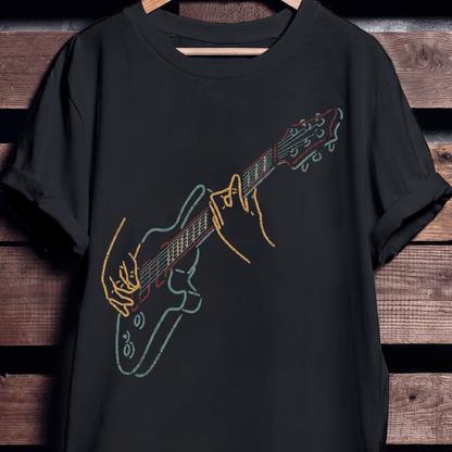 Retro Jamming Electric Guitarist Tee - The Music Frontiers