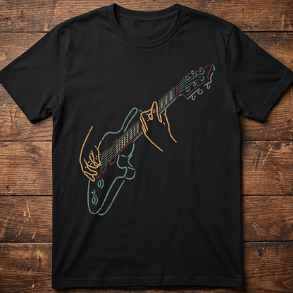 Retro Jamming Electric Guitarist Tee - The Music Frontiers