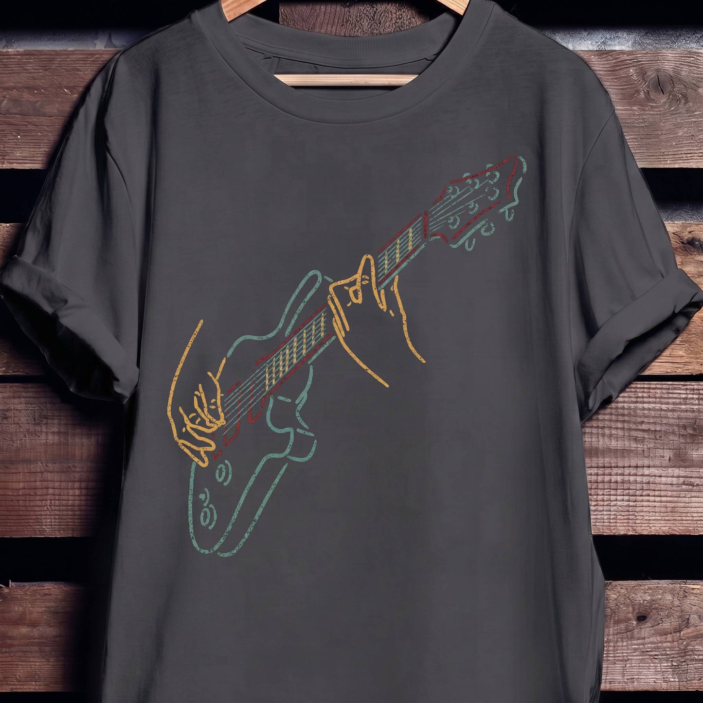Retro Jamming Electric Guitarist Tee