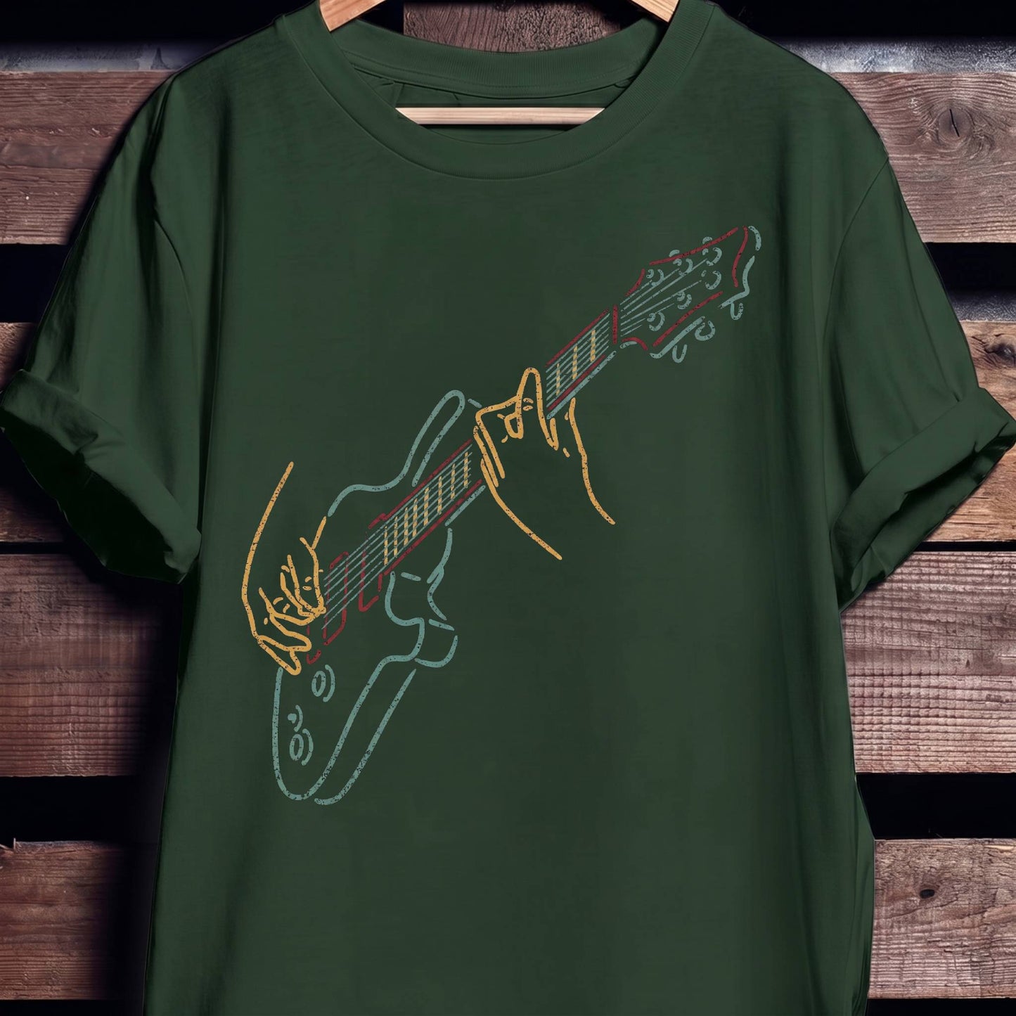 Retro Jamming Electric Guitarist Tee