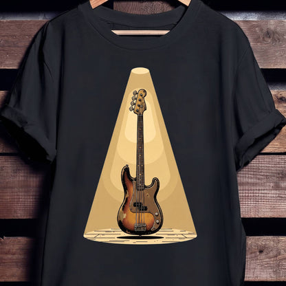 Retro Spotlight Bass Guitar Tee - Unisex Standard T-Shirt