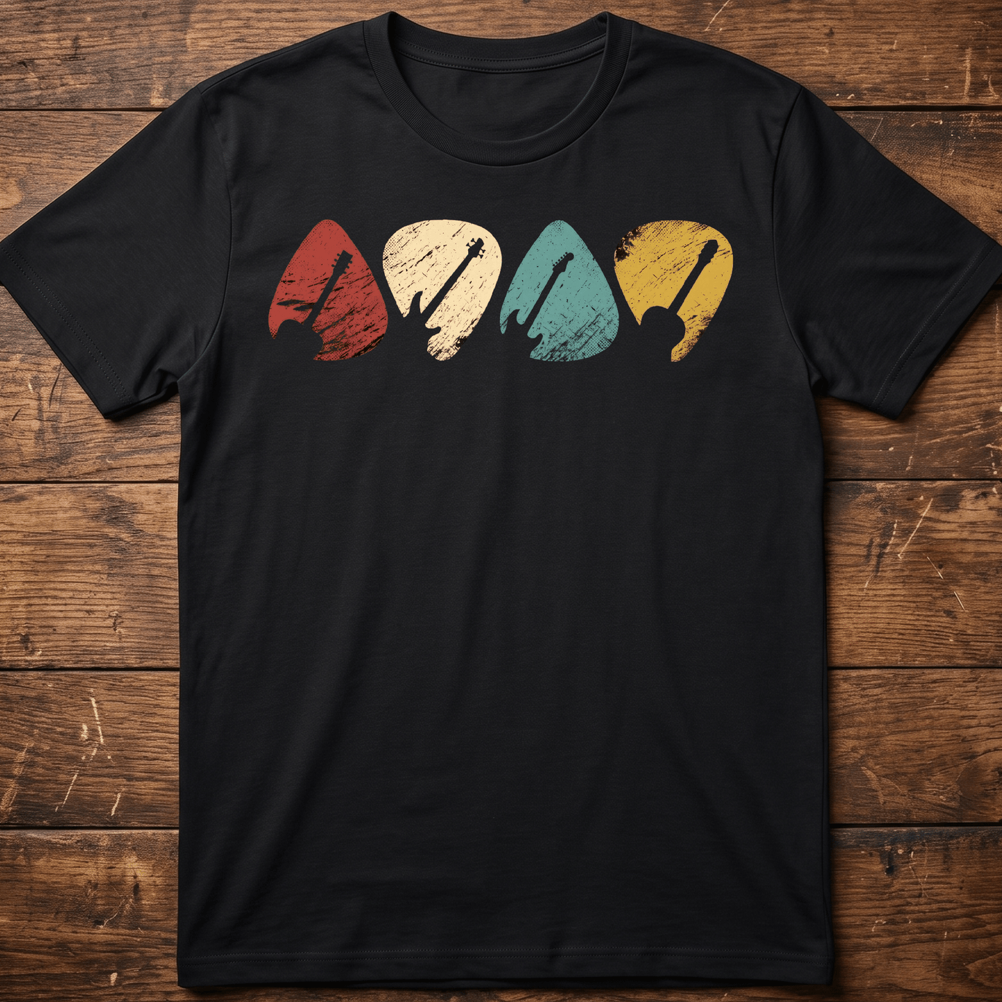 Retro Vintage Guitar Picks T-shirt - The Music Frontiers