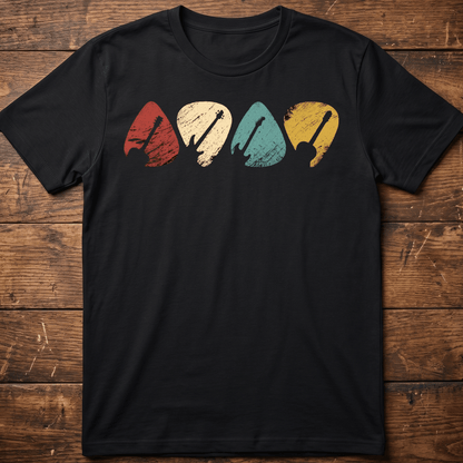 Retro Vintage Guitar Picks T-shirt - The Music Frontiers