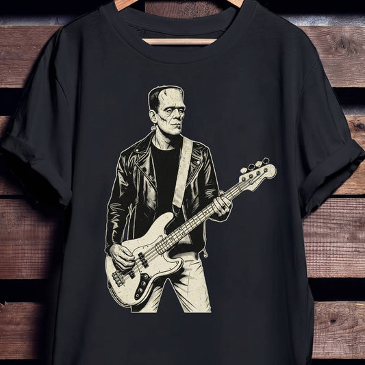 Rock Monster Bass Player Graphic Tee - Unisex Standard T-Shirt