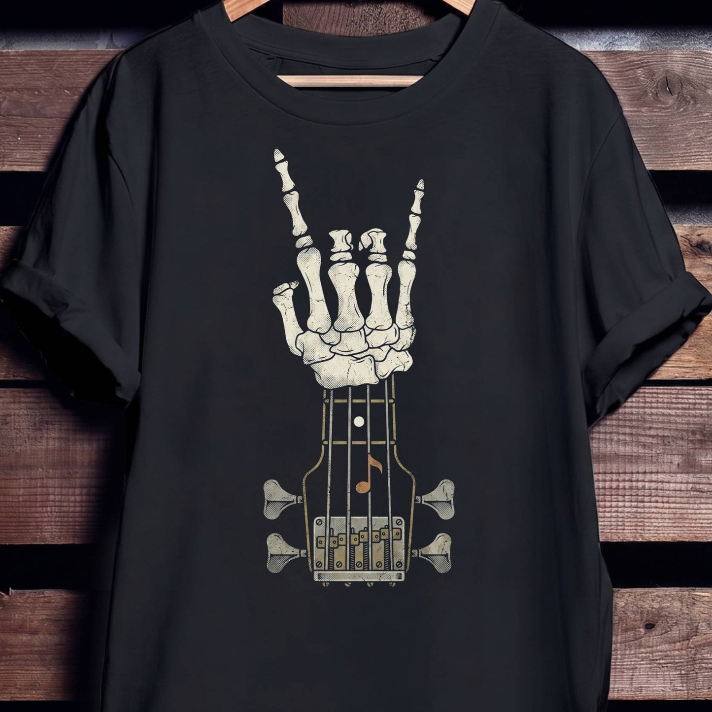Rock On Bass Skeleton Tee