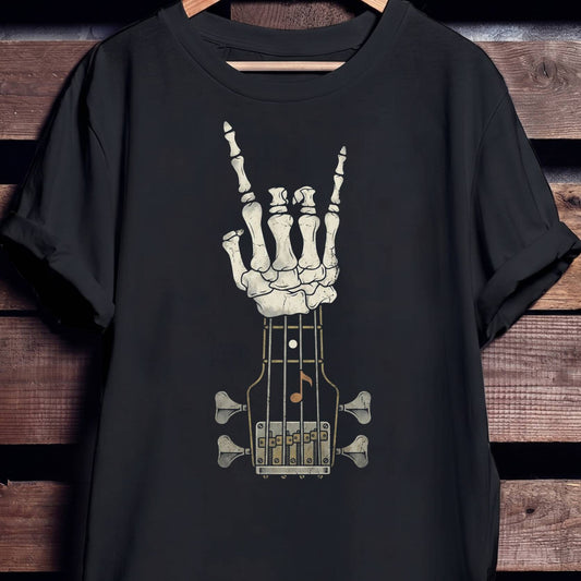 Rock On Bass Skeleton Tee