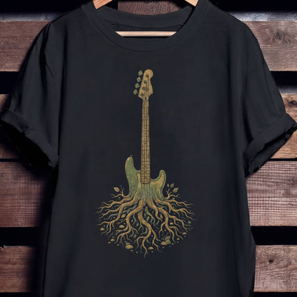 Rooted Bass Guitar Nature Tee - Unisex Standard T-Shirt