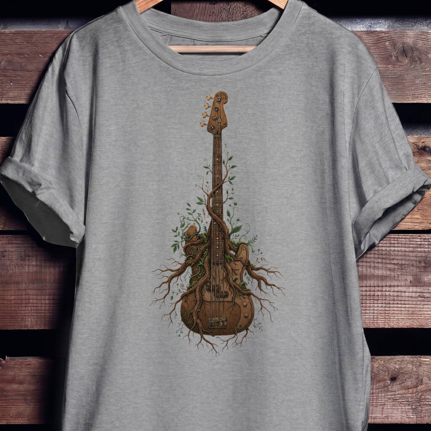Rooted Bass Guitar Nature Tee